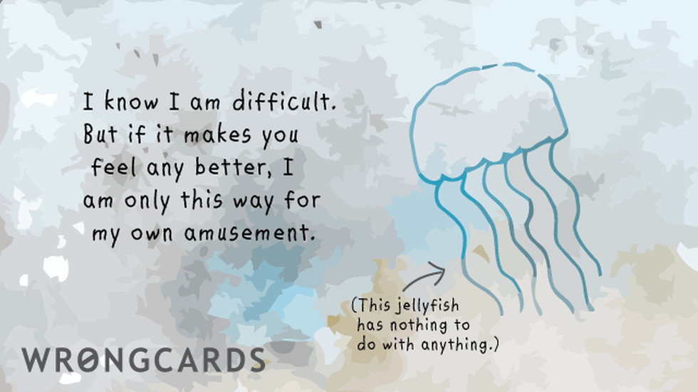 Apology ecard with text: difficult for a purpose