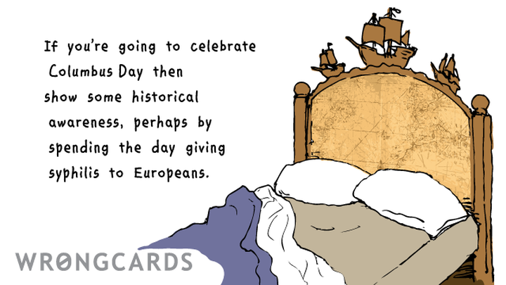 Columbus Day Ecard with the text: 