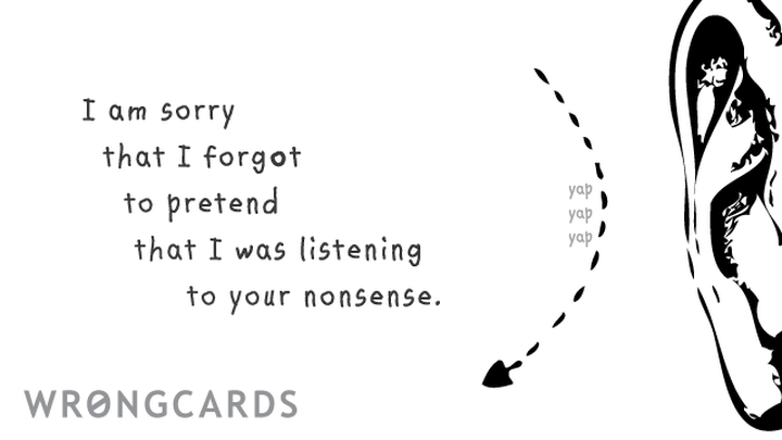 Apology Ecard with the text: 